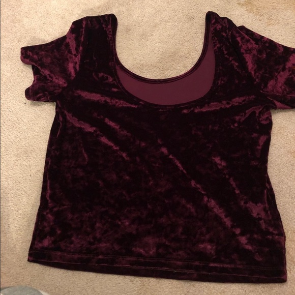 Velvet Crop Top - Picture 2 of 3